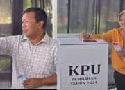 Romi Hariyanto dan Dilla Hich Nyoblos Di TPS Yang Sama