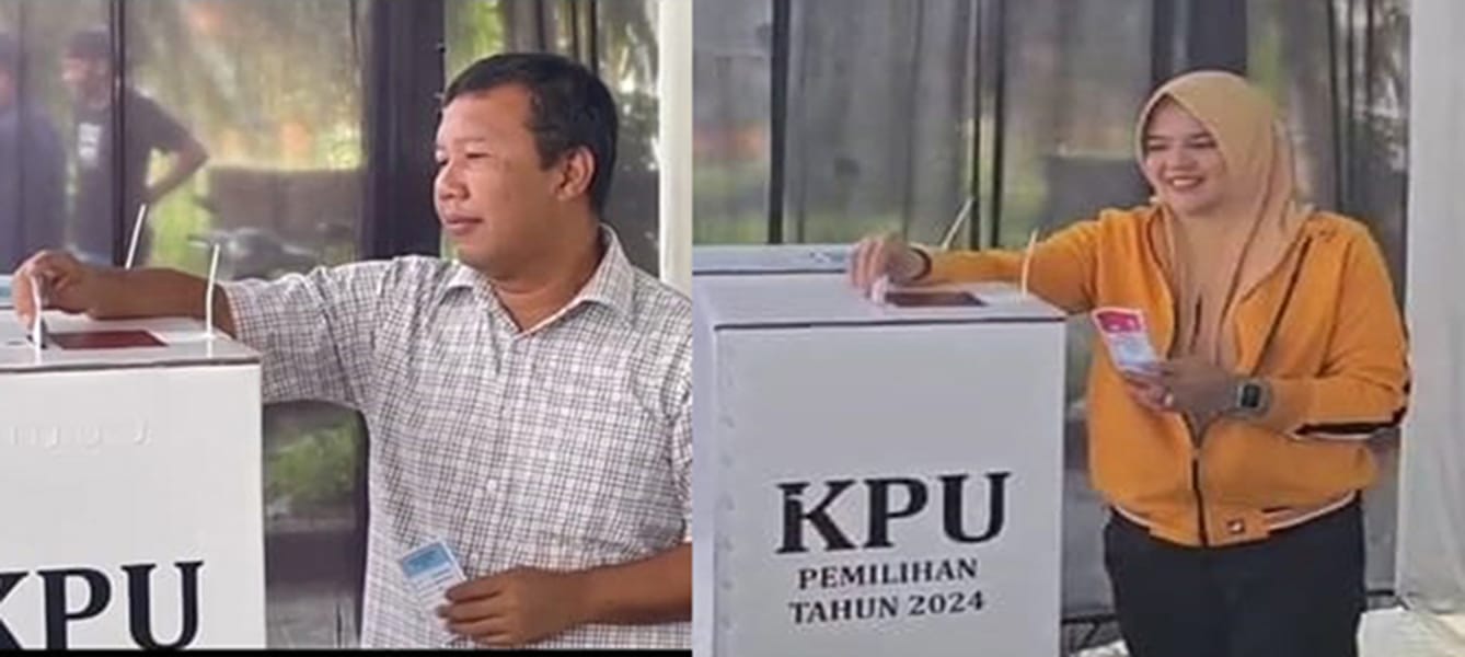 Romi dan Dilla Nyoblos di TPS yang sama